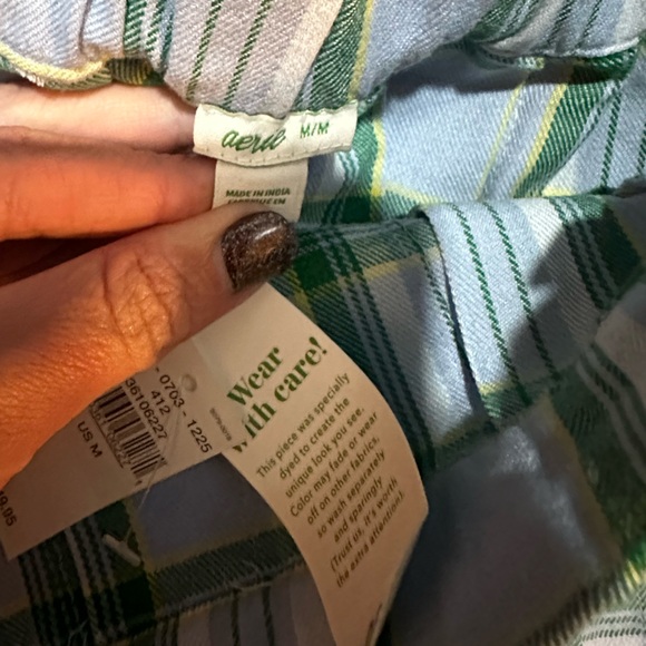 NWT Aerie American Eagle Blue & Green Plaid Y2K Inspired Pleated Mini Skirt - Picture 5 of 13
